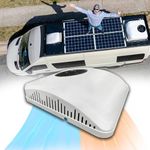 RV Rooftop Air Conditioner w/Heat 12 Volt, Campervan Rooftop AC Unit APU 10000BTU 12V Air Conditioner, Low Profile 12 Volt Air Conditioner for Van, Golf Carts, Excavators, Caravan, Buses