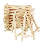 KBNIAN 20PCS Wooden Mini Easel,Mini Easel Stands Wooden Tabletop Display Easel Mini Wooden Artist Easel Tabletop Holder Stand for Small Canvases, Kids Crafts, Business Cards, Signs, Photos, Gifts