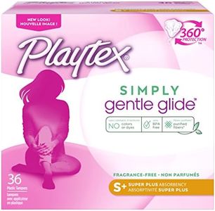 Playtex Simply Gentle Glide Unscented Tampons, Super Plus Absorbency, 36 Count (Packaging May Vary)