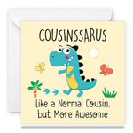 Papa Prints Funny Cousin Birthday Card Female Cousinsarus Birthday Cards for Men Birthday Cousin Card Girl From Relatives Funny Birthday Card (145 x 150 mm) with white envelope