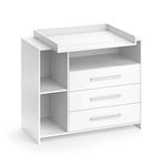 Vicco Changing dresser Oskar, White, 113 x 100 cm with drawers