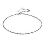 ChicSilver Rope Chain Anklet for Women 925 Sterling Silver Bohemian Jewelry Summer Beach Foot Ankle Bracelet