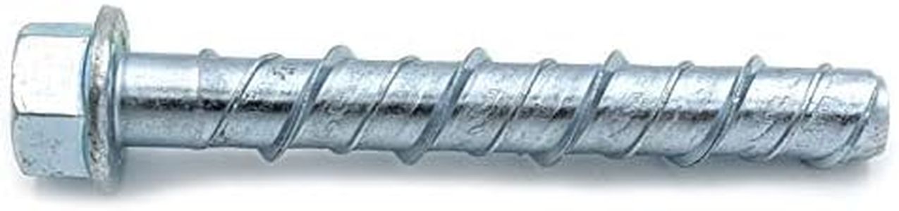 CONFAST LDC383 3/8" x 3" Zinc Plated Large Diameter Concrete Screw for Anchoring to Masonry, Brick or Block (25 per Box)