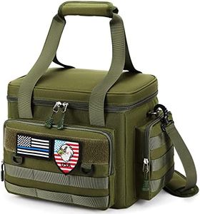 Hxy Ang Tactical Lunch Box for Men, Large Leakproof Insulated Lunch Bag, Heavy Duty Lunch Cooler Bag with MOLLE Lunch Pail for Work Camping Fishing Picnic (Green, 14L)