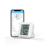 THIRDREALITY Zigbee Temperature and Humidity Sensor with Digital LCD Display, ZigBee Hub Required, App Records, Remote Monitoring and Smart Home Automation, AAA Batteries Included