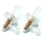 Inline Fuel Filter - APE RACING Universal Small 90 Degree Fuel Filters (Pack of 2) for 1/4 Fuel Line Gas Engine Motorcycle Bike Scooter ATV Quads