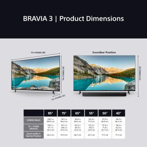 Sony BRAVIA 3 55" LED TV – Smart 4K Ultra HD Display