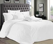 Sapphire Collection Egyptian Cotton 800 ''TC Hotel White Bedding Set Duvet Cover Solid (Super King)