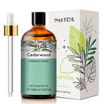 PHATOIL Cedarwood Essential Oil 100ML, Pure Premium Grade Cedarwood Essential Oils for Diffuser, Humidifier, Aromatherapy, Candle Making