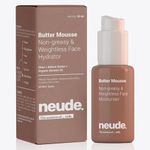 Neude Butter Mousse Face Moisturizer For Men&Women With Ghee&Rose Water,Goodness Of Kokum Butter&Almond Oil|Daily Antioxidant-Rich Lightweight Hydration For All Skin Types, Hydrates Dry Skin|50Ml