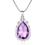 Sofia Necklace Amulet Teardrop Amethyst Pendant Necklace Sofia Princess Costumes Jewelry for Little Girls