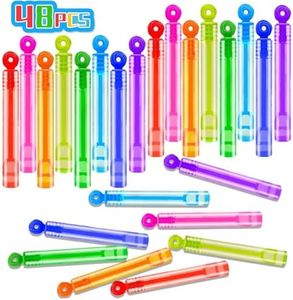 Kickidz Mini Pocket Bubbles Wands Toys Bulk 48 Pack - Bubbles Party Favors for Kids, Bulk Toys Gifts Treats Prizes for Parade Throws, Birthday, Wedding (48 PCS)