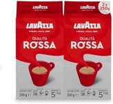Lavazza Qualità Rossa Ground Coffee, Medium Roast, 250 g Each, 2-Pack