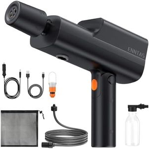 Cordless Pressure Washer, 12000mAh Battery and 12V DC Powered Portable Jet Wash with 5-in-1 Nozzle, 5m Hose, Compact & Rechargeable High-Pressure Cleaning Tool for Car, Bike, Floor, Garden