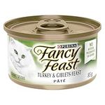 Fancy Feast Wet Cat Food, Pate Turkey & Giblets Feast - 85 g Can (24 Pack)