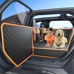 Dog Seat Cover for Back Seat, Hard Bottom Car Seat Cover for Dogs with Door Protectors for Traveling and Camping with Pets, Waterproof and Scratch-Resistant, Suitable for Cars