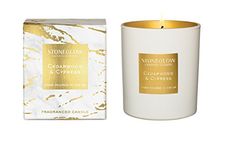 Stoneglow Cedarwood & Cypress Premium LUNA White & Gold Tumbler Candle