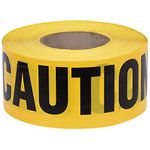 Pioneer “Caution” Safety Barricade Tape, Indoor/Outdoor Black on Yellow Background 3' x1000'