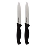 Kai Stainless Steel Kitchen Knife, 2 Pieces, Black