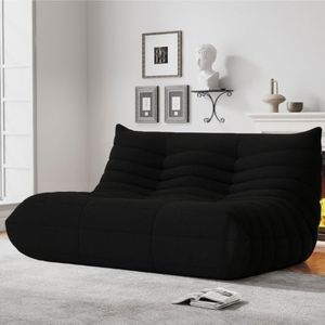 WHGBJA Loveseat Bean Bag Chair for Adults, Comfy Beanbag with Memory Foam