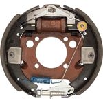 Dexter K23-402-00 Complete Hydraulic Brake Assembly for 8K Axle Left-Hand 12-1/4" x 3-3/8" Self-Adjusting 4-Bolt
