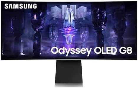 SAMSUNG 34" Odyssey G85SB Series QD-OLED Ultra WQHD Curved Gaming Monitor, 175Hz, 0.03ms, DisplayHDR True Black 400, AMD FreeSync Premium Pro, Advanced Game Streaming, LS34BG850SNXZA, 2023