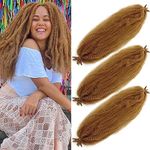 27 Blonde Spring Twist Marley Hair for Faux Locs Afro Cuban Twist Hair 24 Inch Marley Twist Braiding Hair Spring Twist Crochet Hair Springy Afro Kinky Twist Hair Jamaican Twist Braid Hair for Women