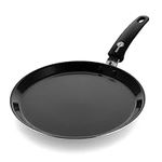 GreenPan Torino Healthy Ceramic Nonstick 28 cm Pancake Crepe Frying Pan Skillet, PFAS Free, Induction, Oven Safe up to 160°C, Black