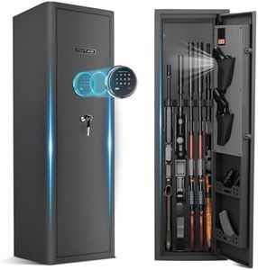 Mutak 4-5 Gun Safe for Rifles and Pistols, Long Gun Safe for Rifles and Shotguns for Home Use, Quick Access 3-5 Gun Storage Cabinet with Bag for P