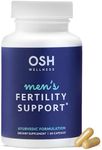 Ayurvedic Men's Fertility Support - Optimal Sperm Health, Quality, Volume, & Motility - Male Fertility Supplements with Ashwagandha, Mucuna, Maca, Shatavari, CoQ10 & Zinc Vegan 60 Count - OSH Wellness