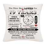 Hardeson 19 Years Old Gift for Teen Girls & Boys Inspirational Cushion Covers 19th Birthday Party Decor Gifts for Daughter Granddaughter Son Grandson Sister Brother Nineteen Birthday Presents (19th)