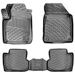 RizLiner Jeep Cherokee 2015-2024 (No Grand Cherokee Models) Floor Mats 3D Custom Fit Compatible with Jeep Cherokee Rubber Car Mats Laser Measured Floor Liners All Weather Non-Slip TPE (Front & Rear)