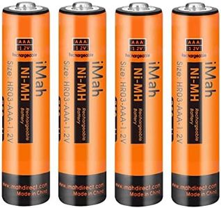 iMah 4-Pack 1.2V 750mAh Ni-MH AAA Rechargeable Battery for Panasonic Cordless Phones Also Compatible with BK40AAABU HHR-55AAABU HHR-65AAABU HHR-75AAA/B HHR-4DPA/4B BK30AAABU BT205662 and Solar Lights