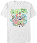 Nickelodeon Men's Spongebob Squarepants Group T-Shirt, White, 3X-Large