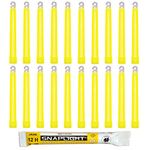 Cyalume SnapLight Yellow Glow Sticks – 6 Inch Industrial Grade, High Intensity Light Sticks with 12 Hour Duration (Pack of 20)