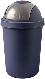 Willow Bullet Bin 50 Litre Capacity, Blue/Silver