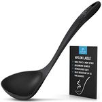 Zulay Soup Ladle Spoon with Comfortable Grip - Cooking and Serving Spoon for Soup, Chili, Gravy, Salad Dressing and Pancake Batter - Large Nylon Scoop & Soup Ladle Great for Canning and Pouring