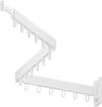 MODERNOIKOS Wall Mounted Drying Rack, Space-Saving Tri Folding Retractable Clothing Hanger for Laundry Room, Bathroom, Balcony, Mudroom, Bedroom & Dorm, Sturdy Foldable Clothes Drying Rack (White)