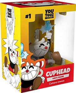 Cuphead Vinyl Figure, 4.5" Cuphead Action Figure and Mugman Toys - Youtooz Collection Based on Cuphead Games