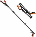 Kekoy 44'' Grabber Reacher Tool with Light, Extra Long Litter Pickers for Adults Grabber Stick for Elderly, Helping Hand Grabber for Disabled Aid Picker Upper, Rubbish Pick Up (Orange of 1 Pack)