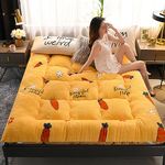 KNVSS Thicken Floor Futon Mattress, Japanese Tatami Mattress, Foldable Japanese Twin Floor Mattress Tatami Mat, Non Slip Sleeping Pad, Winter Soft Roll Up Bed Student Dormitory Mattress Topper