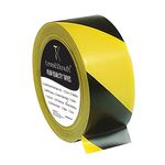 TRENDIKRAFT 2 inch X 15 meter Pack of 1 Floor Marking Self Adhesive Safety Caution Tape High-Visibility Tape Bright Color PVC Vinyl Tape in Yellow Black Zebra Design