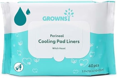 Grownsy Long-lasting Soothing Perineal Cooling Pad Liners, 40PCS Postpartum Cooling Pad Liner for Postpartum recovery, Perineal Hemorrhoid Cooling Wipe for Mom Postpartum Essentials Care