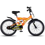 Vaux Eco-Sus Kids Cycle for Boys with Suspension for Age 5 to 8 Years, Sporty Bicycle for Kids with Steel Frame, Alloy Rims, 20x2.40 Tubular Tyres & V-Brakes, Ideal Height: 3.6ft to 4.5ft(Orange)