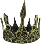 Costume Accessory Dark Queen King Crown, Gold, One Size