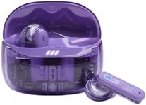 JBL Tune Beam Ghost 2, Wireless Noise Cancelling Bluetooth Earbuds with 48h Playtime, IP54 Water and Dust Resistant, Multi-Point Connection, Ergonomic Design, Closed-Back Stick Design, Purple Ghost