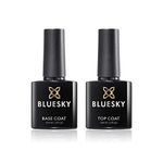 Bluesky Top and Base Coat Gel Nail Polish Set, UV/LED Soak-Off Gel Polish, 10ml