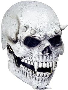 LEKA NEIL 2023 New Skull Mask Creepy Halloween Full Head Skull Mask with Moving Jaw Scary Latex Helmet with Movable Mouth Adult