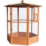 Large Wooden Aviary Bird House 74868