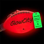 GlowCity Glow in The Dark Football - Light Up, Official Size Footballs - LED Lights and Pre-Installed Batteries Included﻿